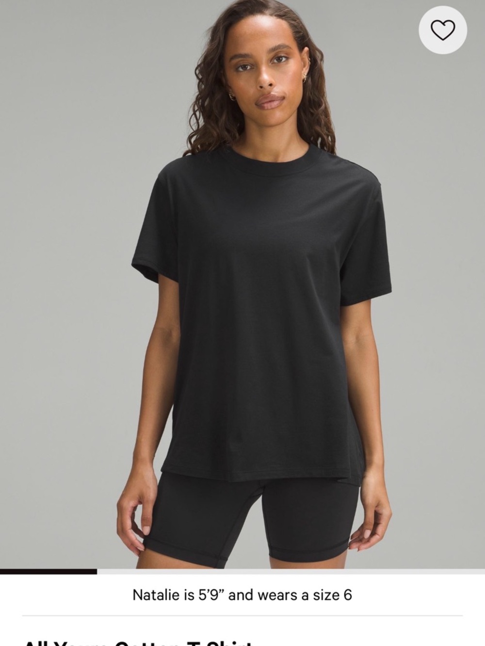 Lululemon classic Women's Crewneck T-Shirt - Black size 6